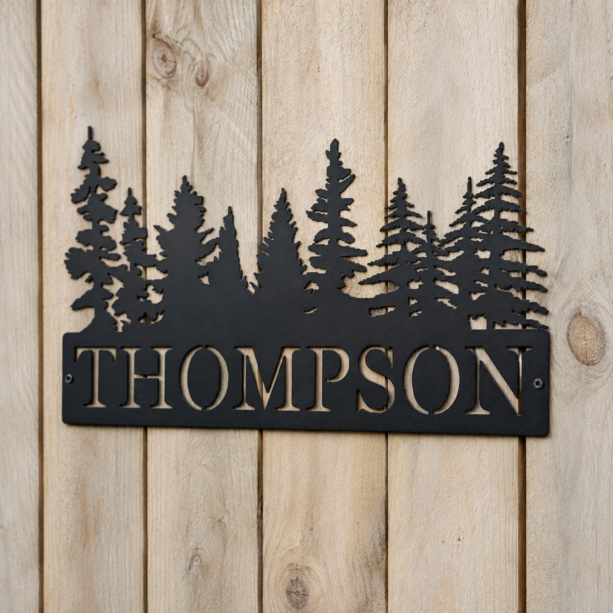 Acrylic Forest Family Name Sign