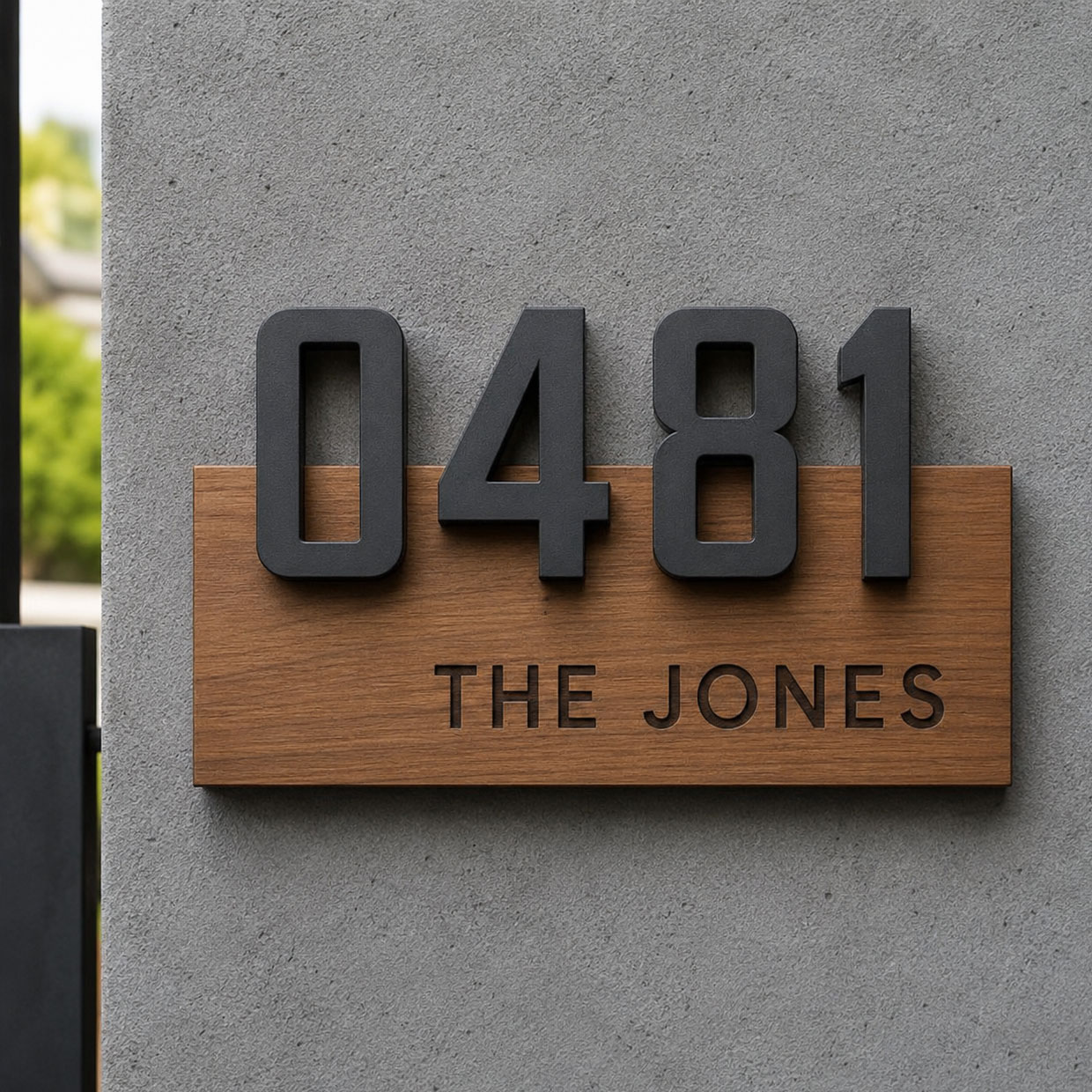 Custom Hardwood & Acrylic House Sign