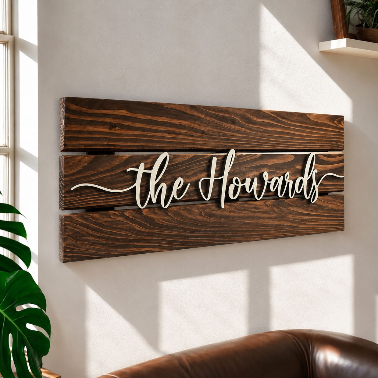 Custom Hardwood & Acrylic Layered House Sign