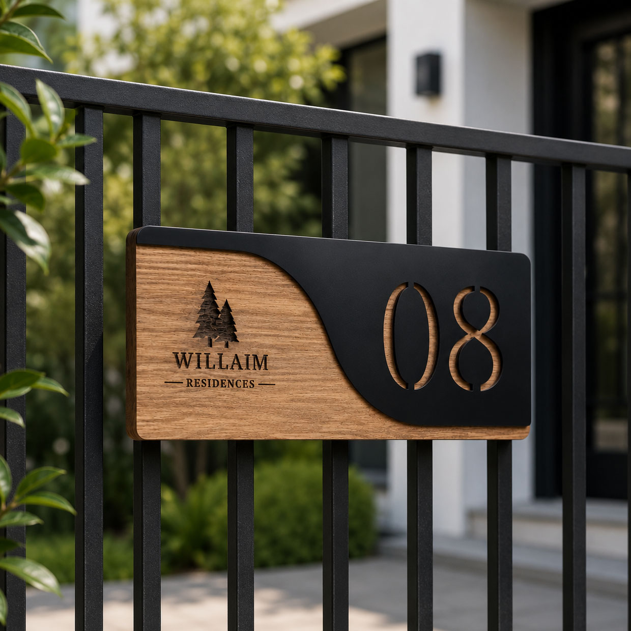Custom Timber & Acrylic Address Plaque - Image 3