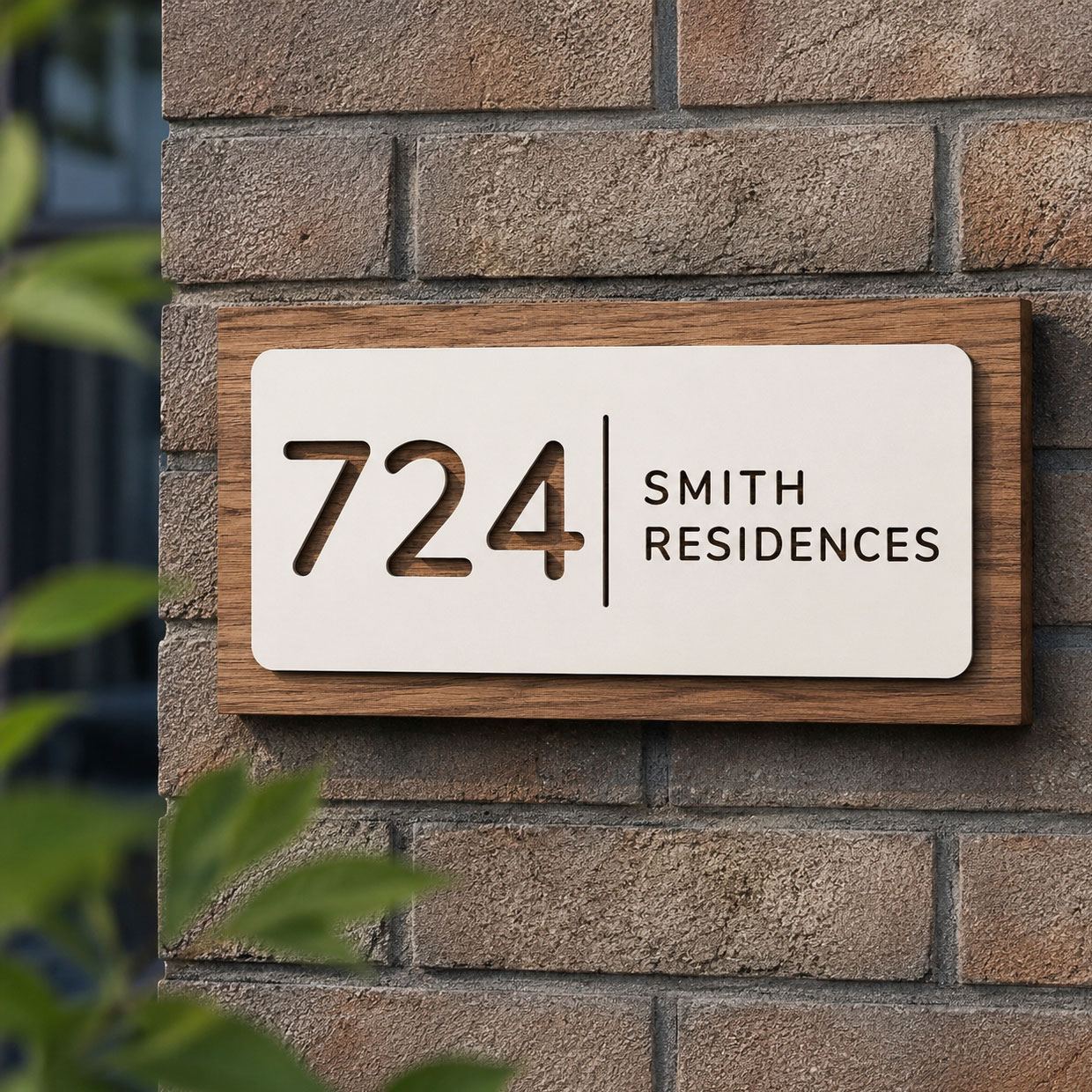 Custom Timber & Acrylic Address Sign