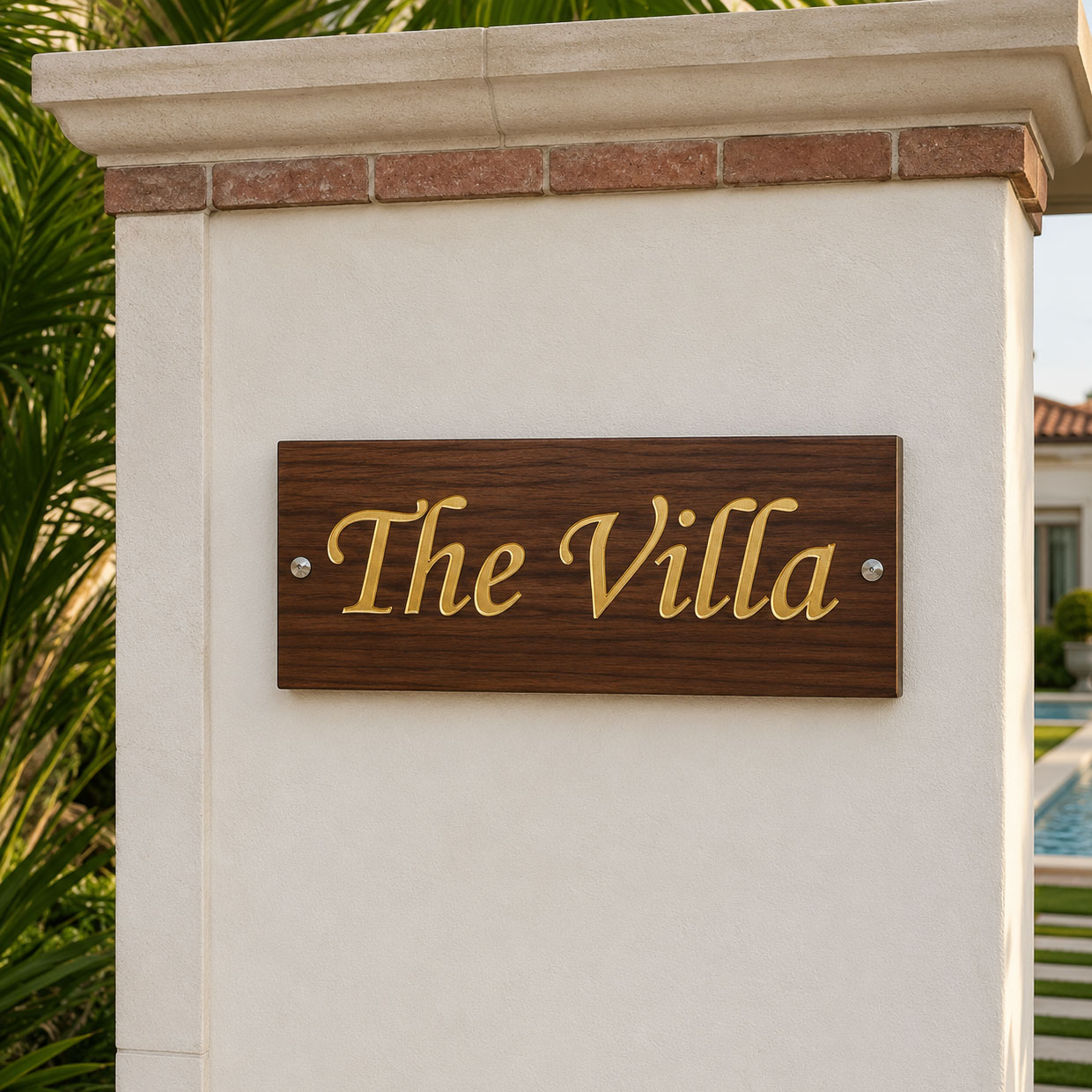 Premium Hardwood & Acrylic House Sign