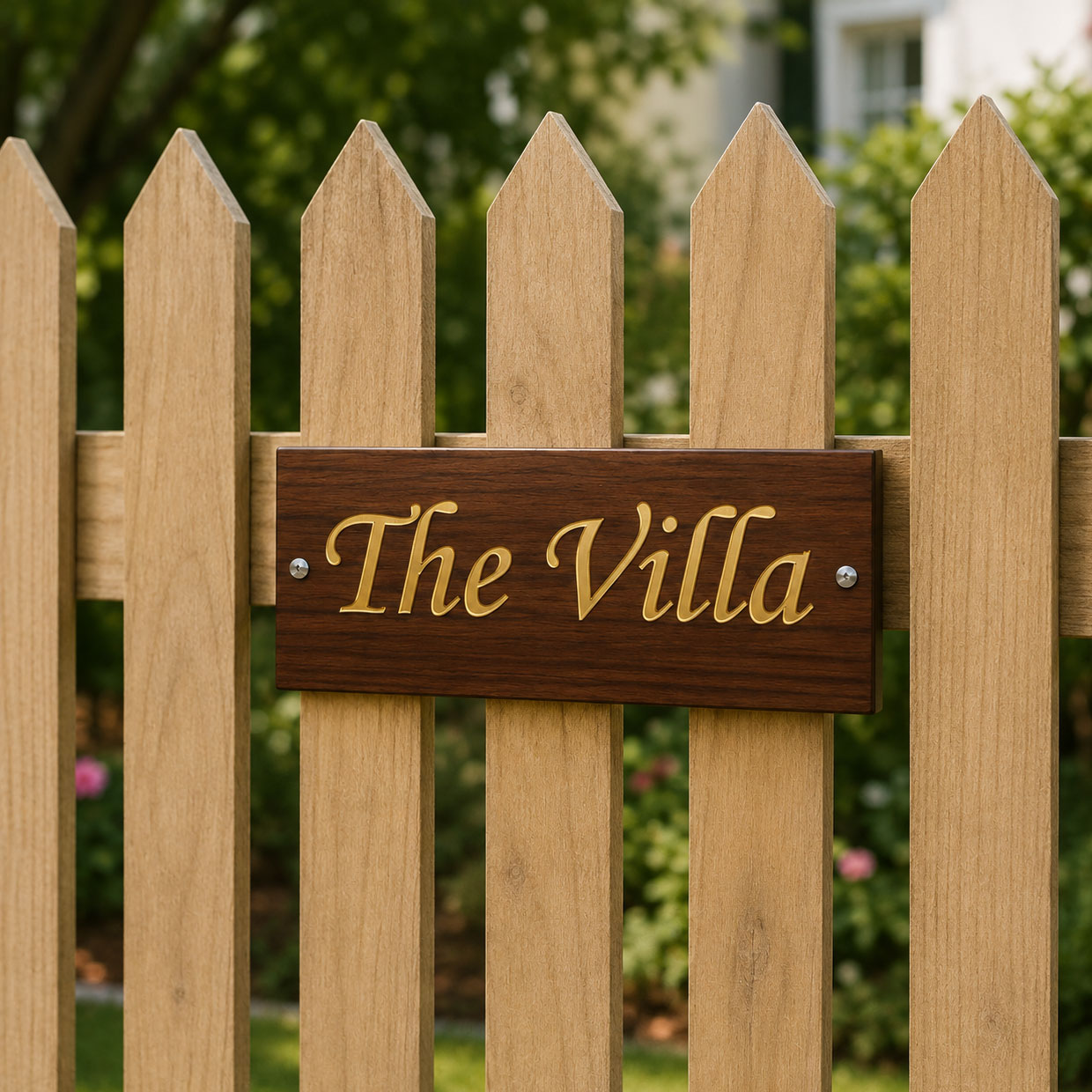 Premium Hardwood & Acrylic House Sign - Image 2